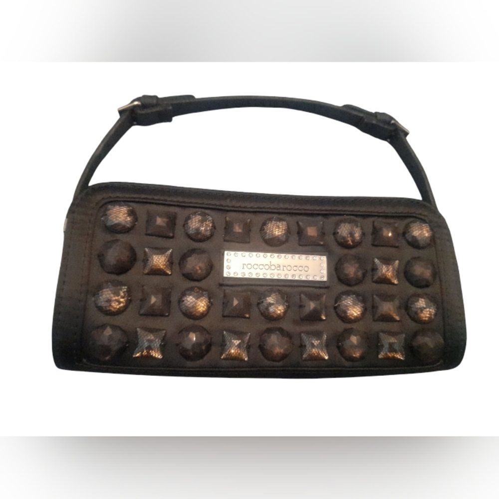 Roccobarocco Crossbody Studded Clutch Hand Bag